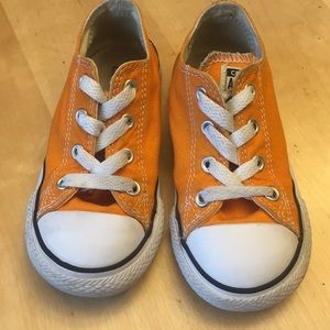 Orange converse size 8